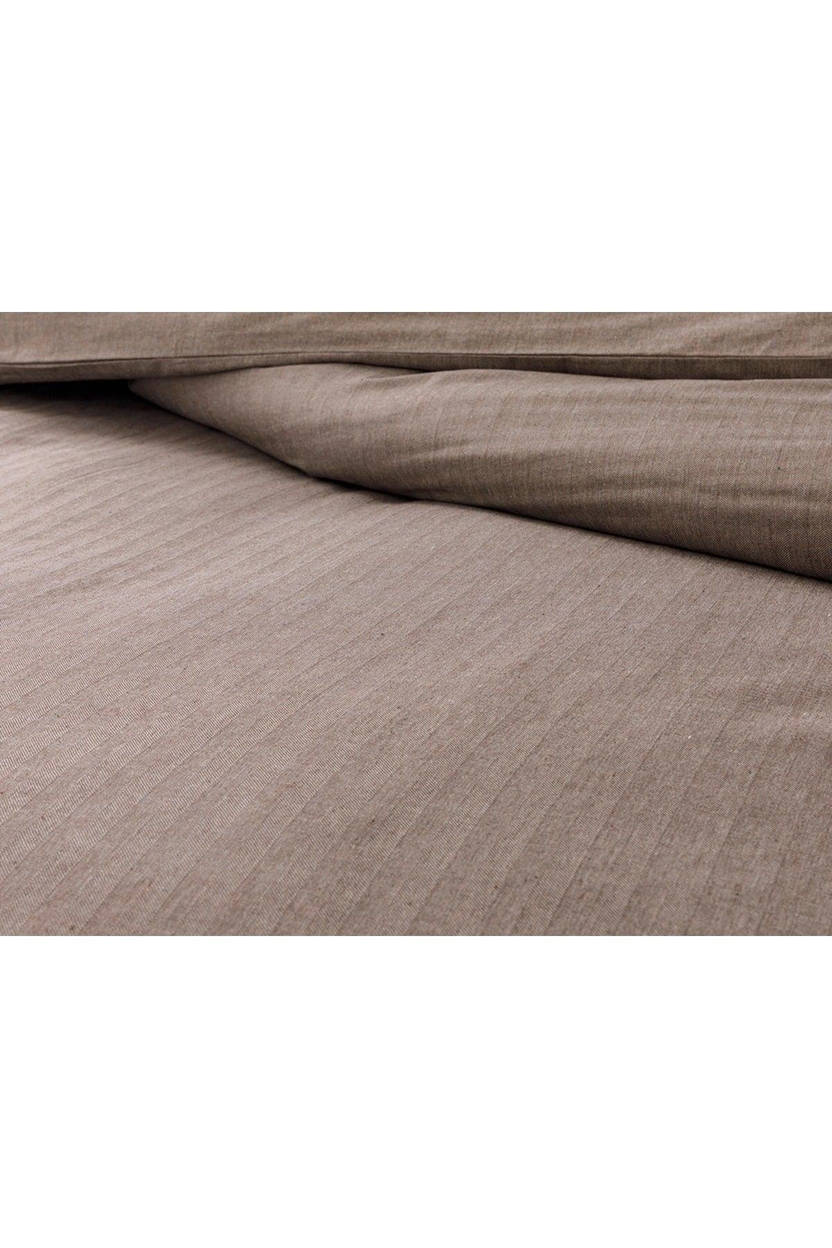 Sharp Twill Suit Double Duvet Cover Set 200x220 cm Brown - Swordslife