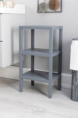 Shelf 3-Tier Organizer Plastic Shelf Unit Grey, Bookshelf, Bathroom, Kitchen Shelf. Shoe cabinet - Swordslife