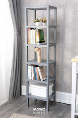 Shelf 6 Tiers Organizer Plastic Shelving Unit Grey, Bookshelf, Bathroom, Kitchen Shelf - Swordslife