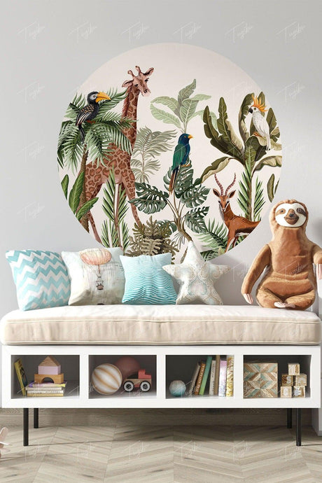 Giraffe Back Shelf Wall Sticker - Swordslife