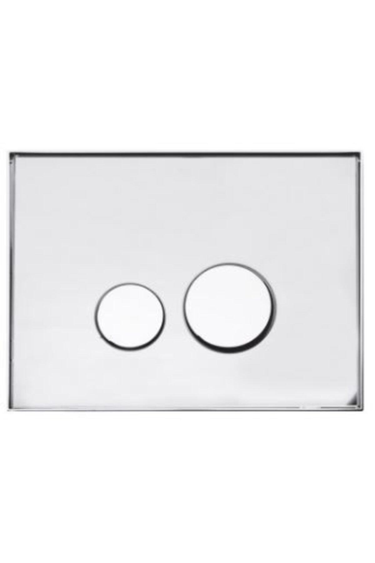 Siamp Tema Recessed Cistern Button Mirror Glass