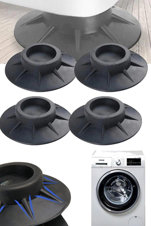 Silicone Sound and Vibration Reducing Footrest Compatible with 4 Pcs Washing Machines or Dryers - Swordslife