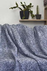 Silva Natural Cotton Linen 170x220 Cm Blue Sofa Cover | Throw - Swordslife