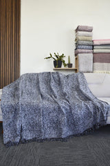 Silva Natural Cotton Linen 170x220 Cm Black Sofa Cover | Throw - Swordslife