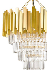 Sima 50 Cm Crystal Glass Stone Luxury Chandelier - (Yellow Gilding) - Swordslife