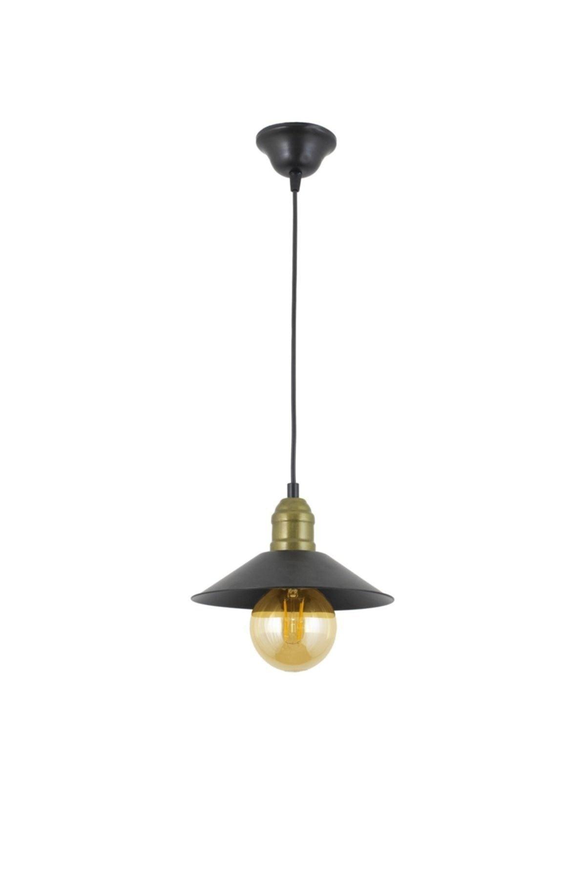 Single Black Retro Rustic Model Modern Metal Pendant Chandelier - Swordslife