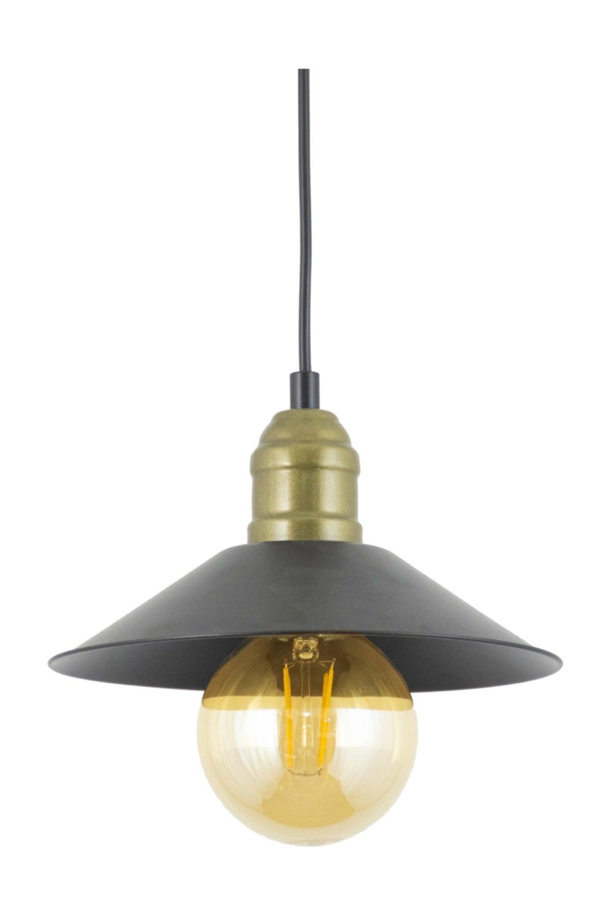 Single Black Retro Rustic Model Modern Metal Pendant Chandelier - Swordslife