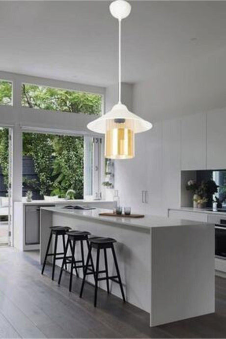 Single Mushroom Glass White Kitchen, Hallway, Young Room, Bedroom Chandelier - Swordslife