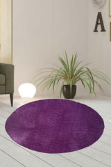 Single Round Post Plush Bath Rust Gel Non-Slip Base Lilac 100x100 - Swordslife