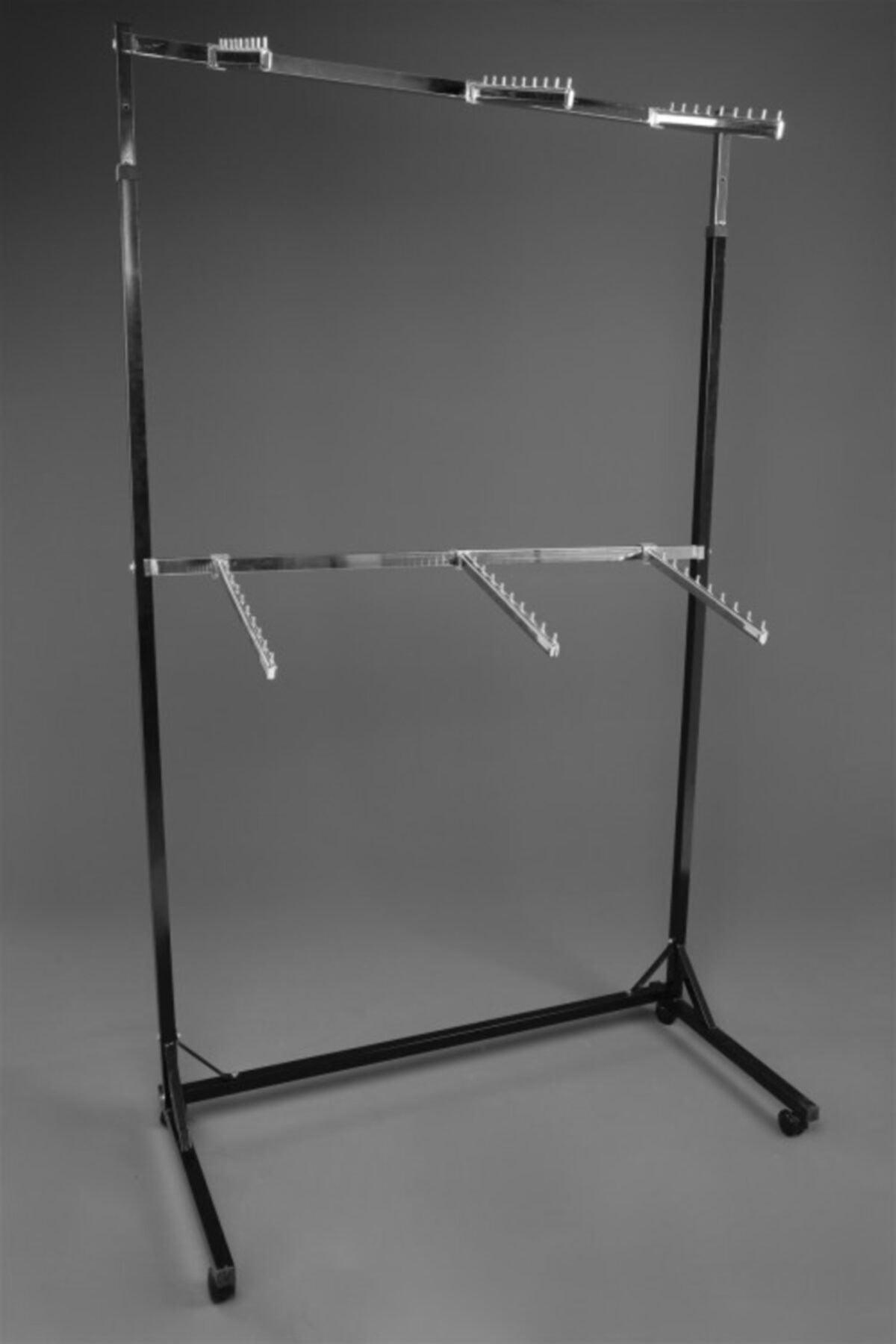 Single Sided Double Deck Hanger Stand with 6 Sticks - Swordslife