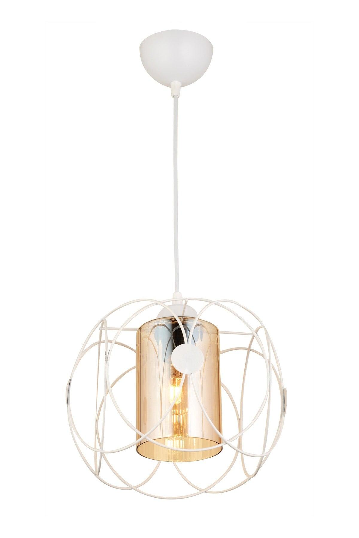 Single Solar White Modern Downward Facing Chandelier - Swordslife