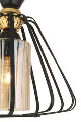 Single Tower Black Modern Downward Facing Chandelier - Swordslife