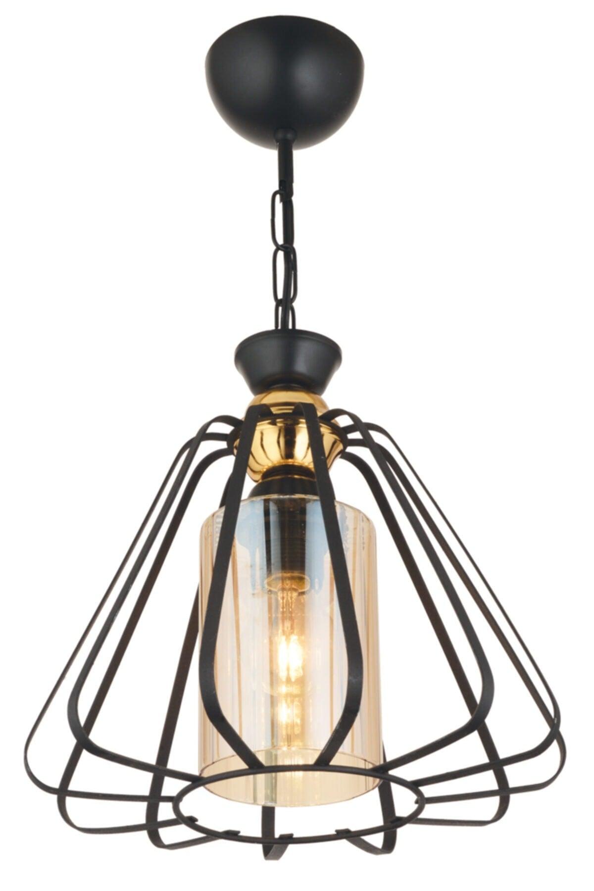 Single Tower Black Modern Downward Facing Chandelier - Swordslife