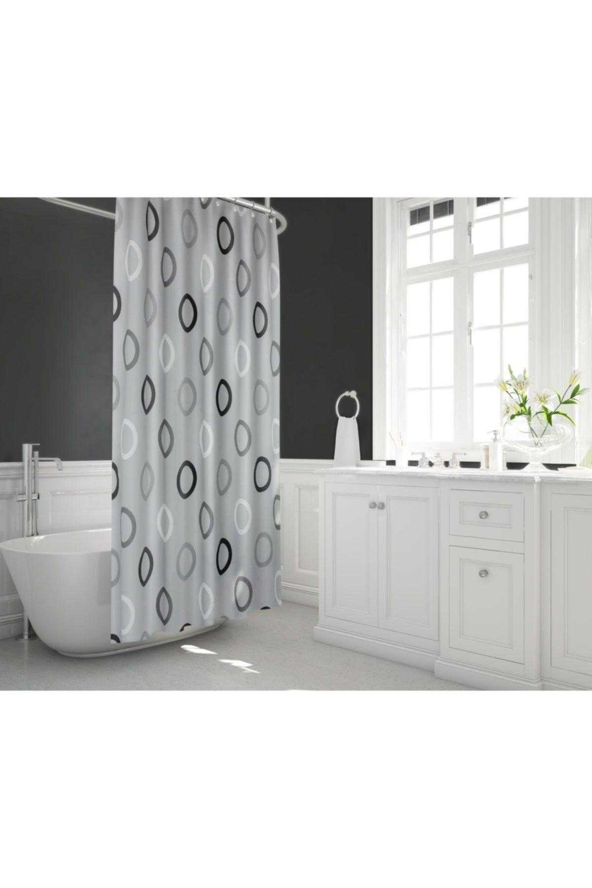 Single Sash Polyester Fabric Shower Curtain 180x200 cm - Swordslife