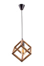 Single Wooden Cube Pendant Lamp Chandelier - Swordslife