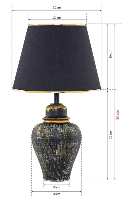 Sinope Ceramic Lampshade Gold Black Srmk-53 - Swordslife