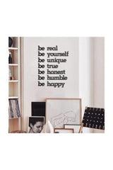 Black Wood Be Real Be Yourself Wall Decor - 70x50cm Painting For Living Room Living Room Bedroom - Swordslife