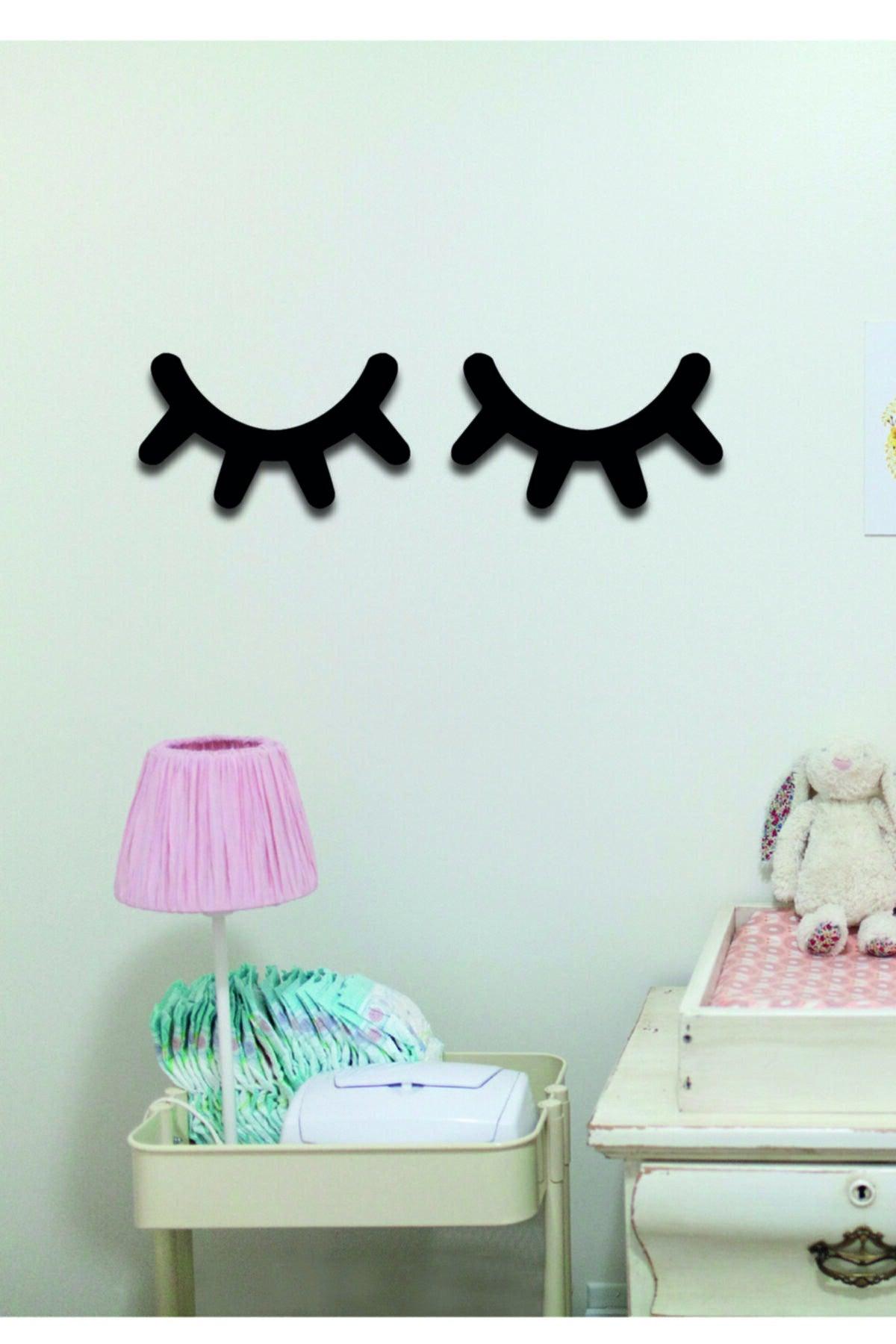 Black Wooden Lash 2 Pcs Decorative Lash Kids Room Decorative Ornament - Swordslife