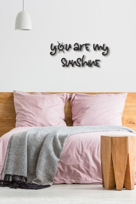 Black Wood You Are My Sunshine Graffiti Decor 55x30 Cm Table For Living Room Living Bedroom - Swordslife