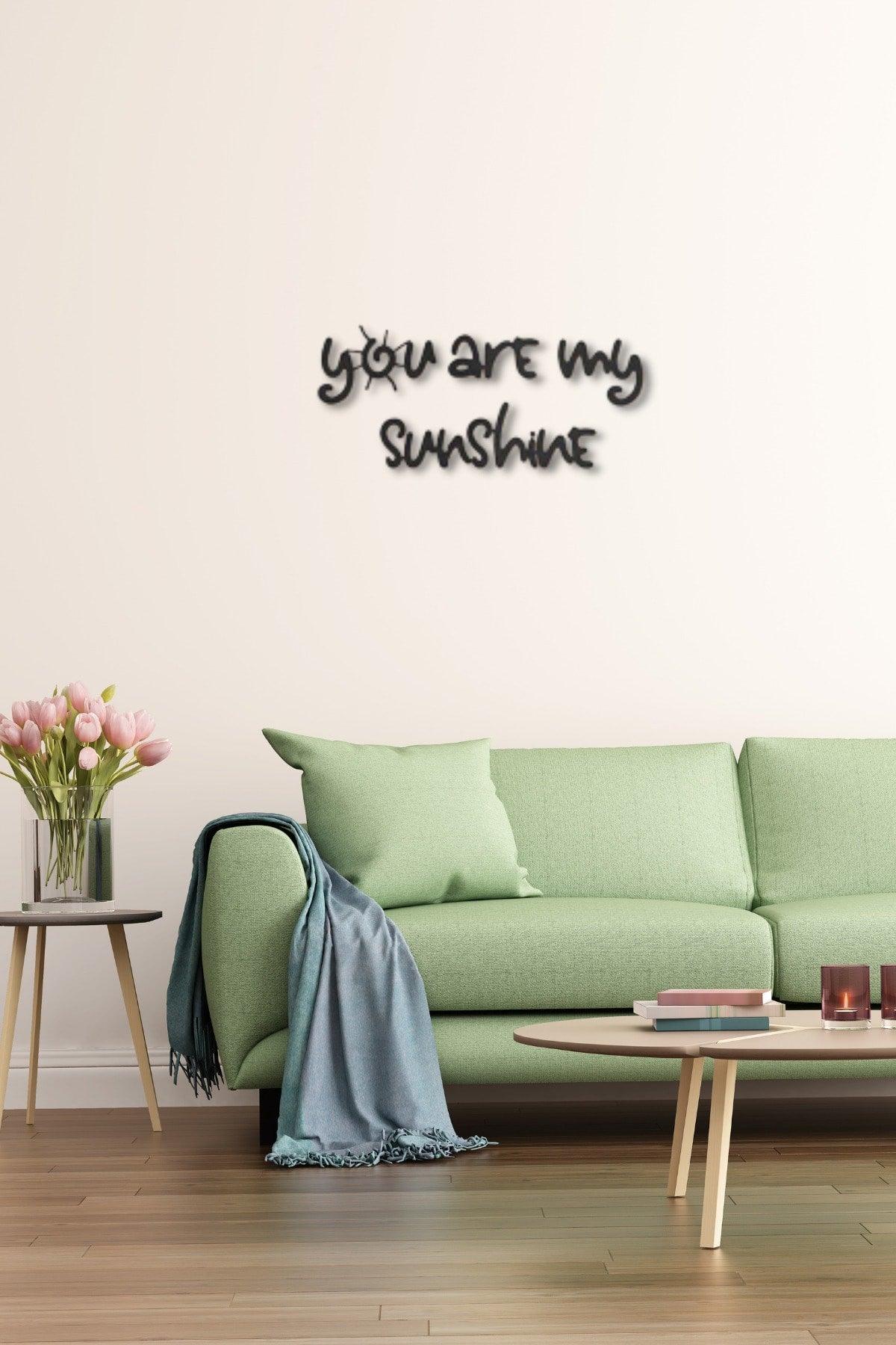 Black Wood You Are My Sunshine Graffiti Decor 55x30 Cm Table For Living Room Living Bedroom - Swordslife