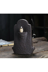 Black Lion Shaped Steam Pot Backflow Incense Holder - Swordslife