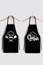 Black Chefs Double Stain Resistant Fabric Kitchen Apron - Swordslife