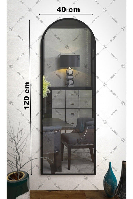 Black Decorative Full Length Mirror 120x40 - Swordslife