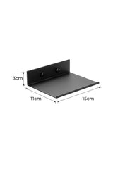 Black Color Very Stylish Metal Minimalized Design Decorative Wall Shelf 2 Pieces - Swordslife