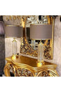 Skaftet 2 Glass Gold Metal Lampshade - Swordslife