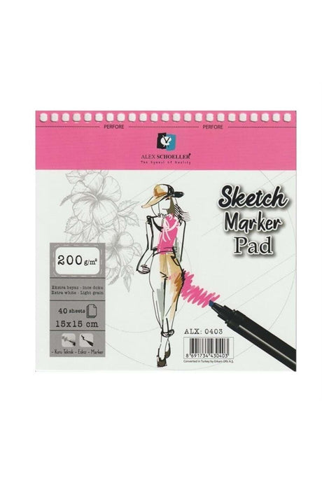 Sketch-marker Pad 15x15 200 Gr 40 Pcs Spiral