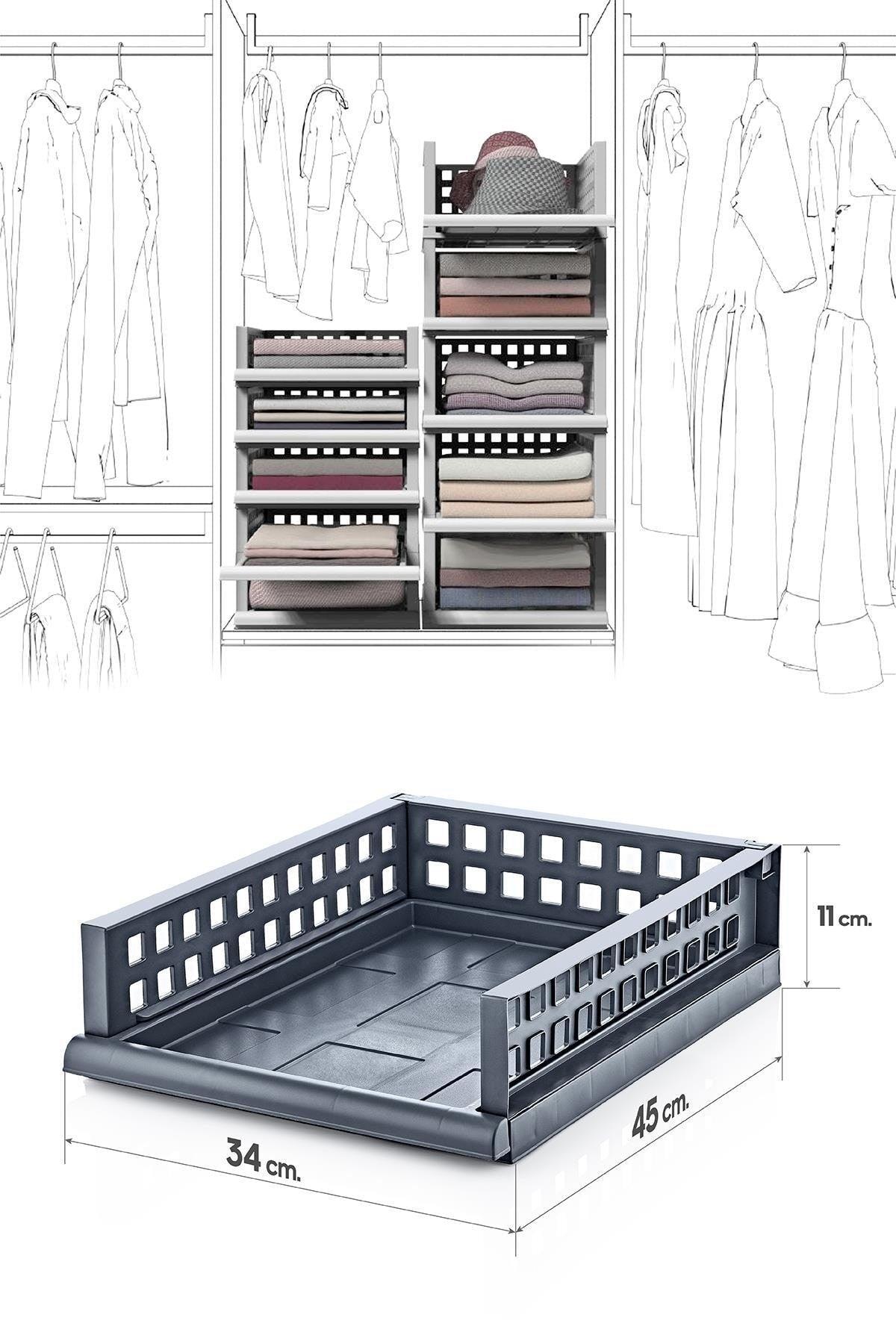 Smart Midi - Gray Smart Shelving System, Organizer, Drawer and Organizer - Swordslife