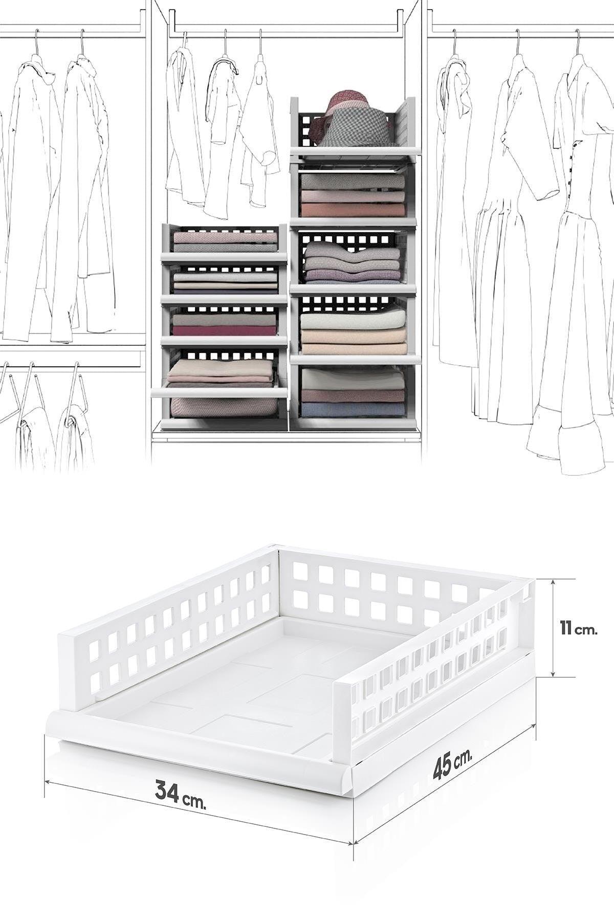 Smart Midi - White Smart Shelving System, Cabinet Organizer, Drawer And Organizer - Swordslife