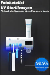 Smart Toothpaste Squeezer And Uv Sterilizer Brush Holder - Swordslife