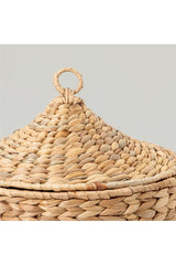 Sofia Basket With Lid 30x31 Cm Natural - Swordslife