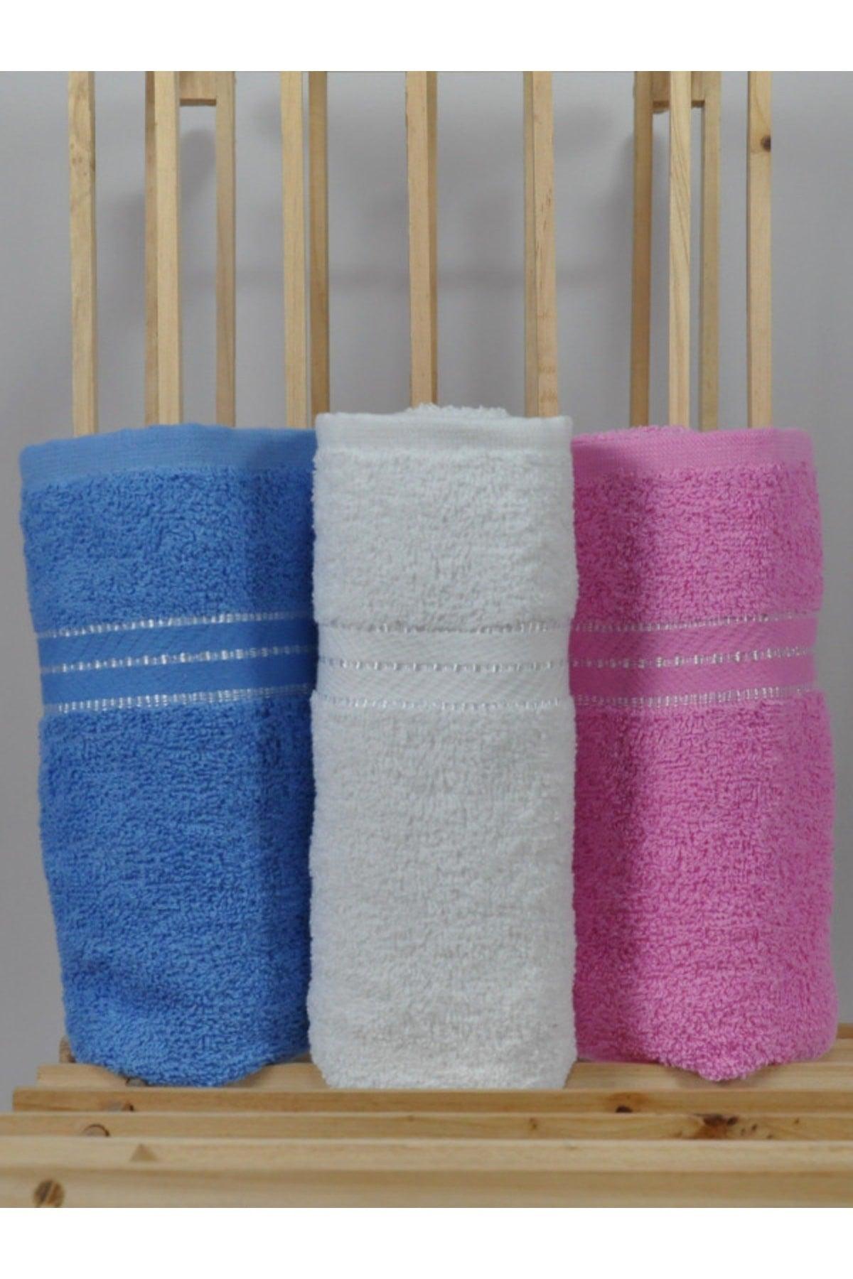 Set of 3 Soft Water Absorbent Cotton 50x90 Hand/Face Towels - Swordslife