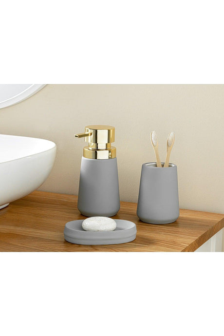 Soft Touch 3 Pcs Bathroom Set Gray