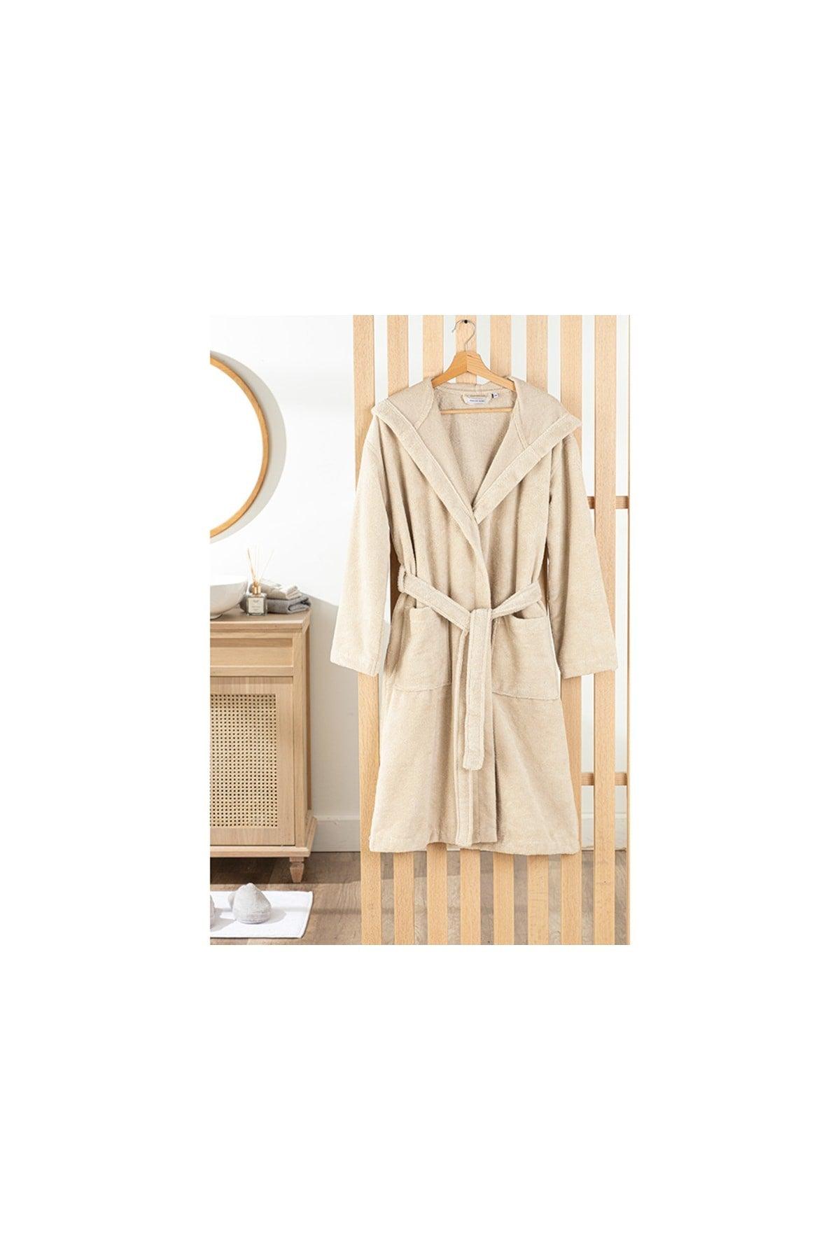 Softy Triga Cotton Bathrobe L-xl Beige - Swordslife