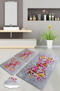 SOIL 3 Pcs Set Bathroom Carpet Mat Washable Non-Slip Base Closet Set - Swordslife