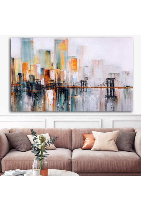 Abstract City Canvas Painting - Swordslife