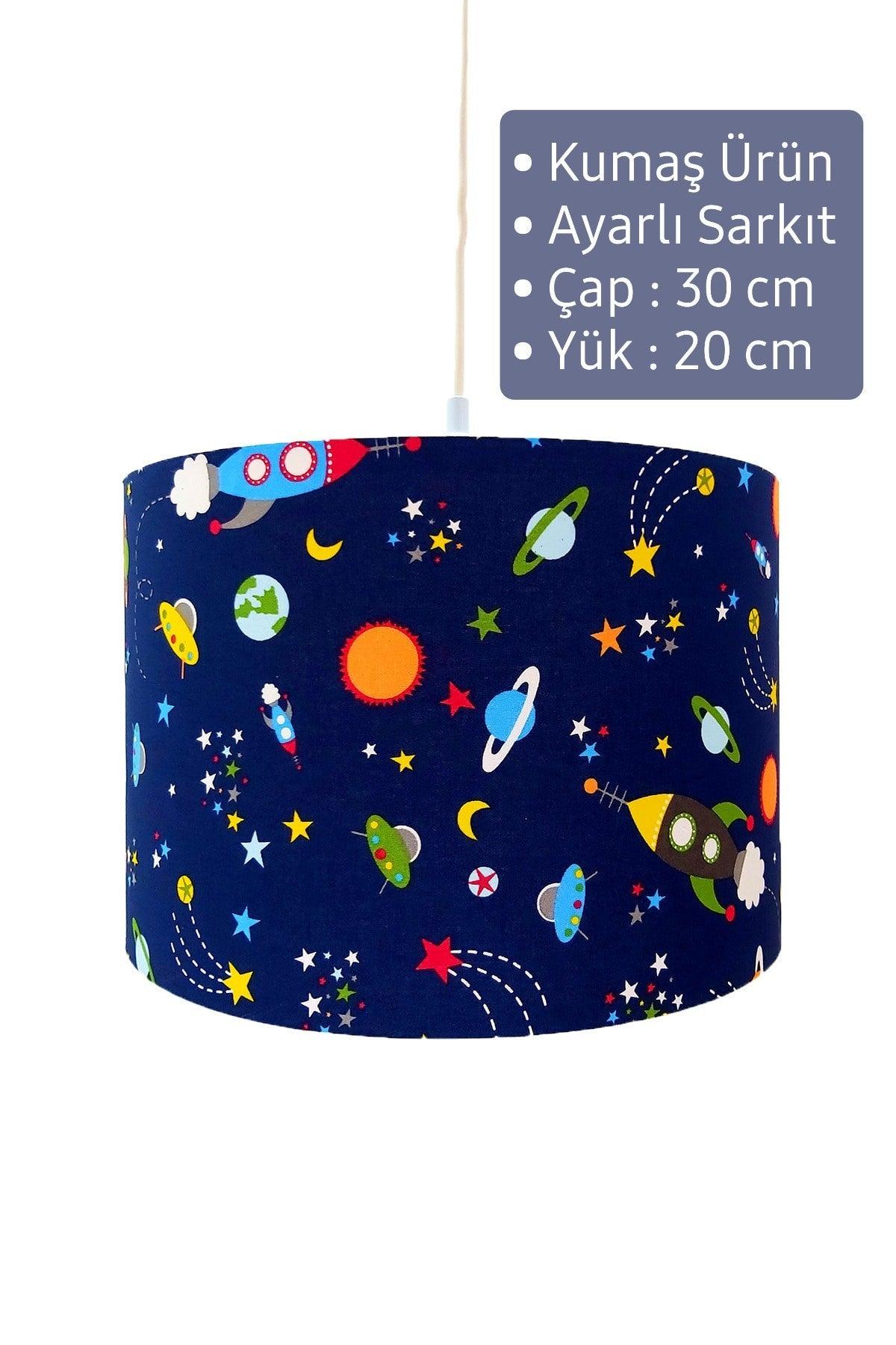 Space Chandelier Teenager Baby Kids Room Pendant Lampshade - Swordslife