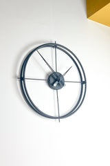 Spanish And Scandinavian Style 60 Cm Black, Wrought Iron Metal Minimalist Wall Clock - Swordslife