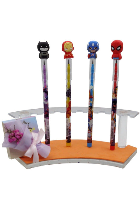 Egg-laying Pencil Heroes Set of 4