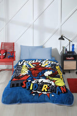 Spiderman New York Disney Licensed Single Child Blanket 155 X 215 - Swordslife