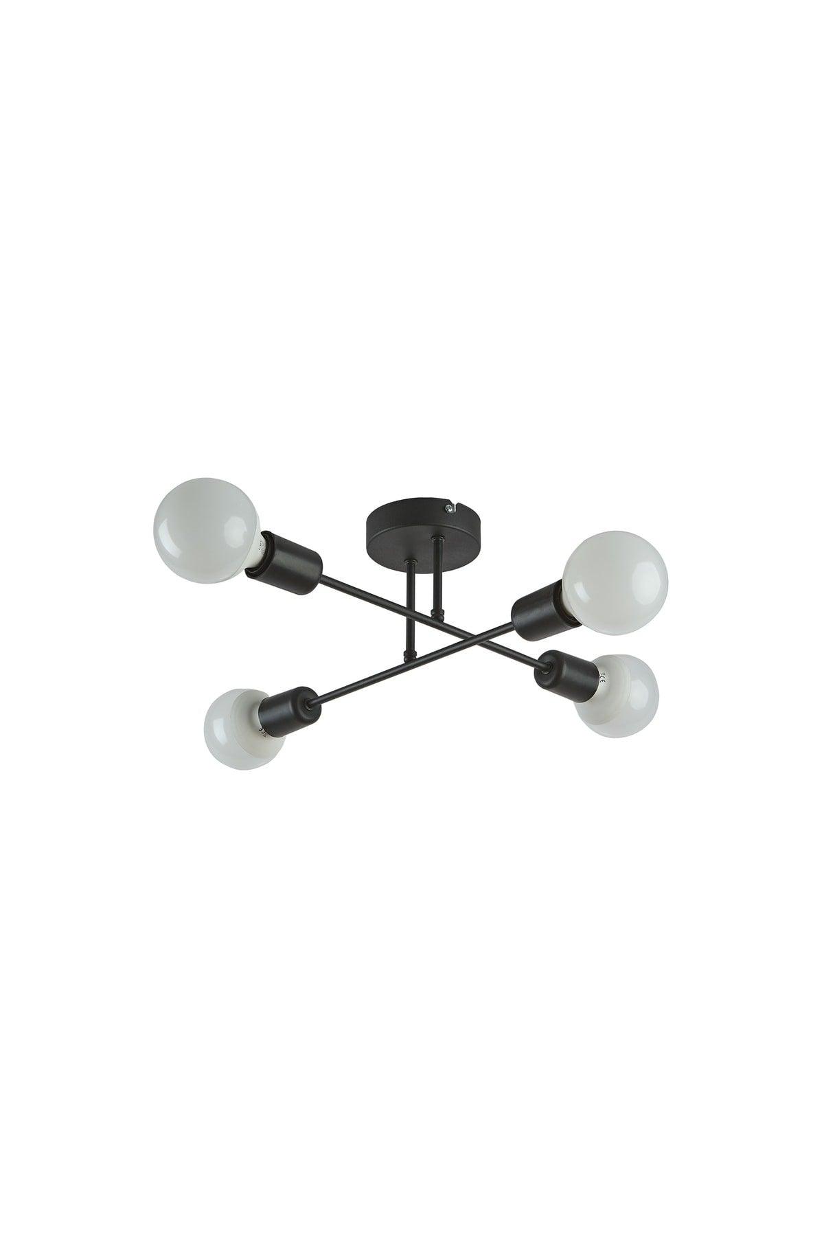 Spione Çapraz Modern Sport Ceiling Plofonyer4 Lü Schwarz Kronleuchter(ohne) - Swordslife