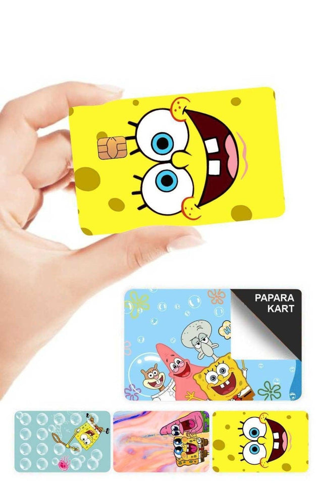 SpongeBob Papara Card Cover Sticker 4 Pcs