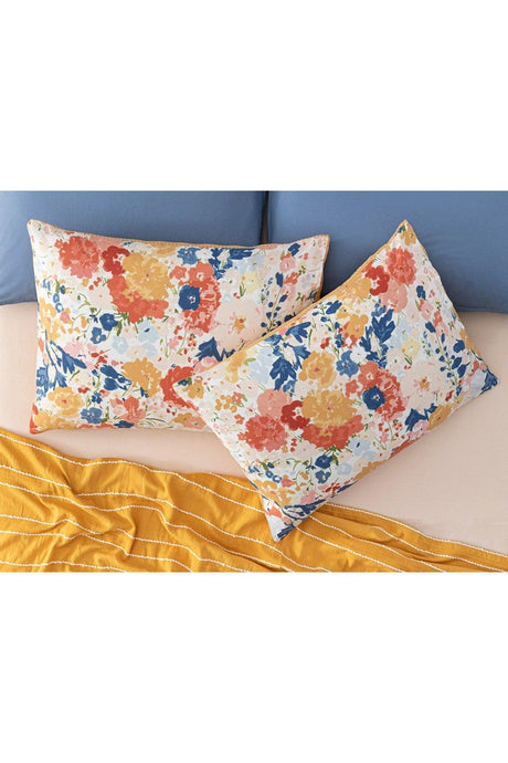 Spring Garden Cotton 2 Pillow Case 50x70 Cm Pomegranate Flower - Swordslife