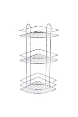 Stainless Chrome 3-Tier Bathroom Corner Shampoo Holder Bathroom Shelf Annex-03 - Swordslife