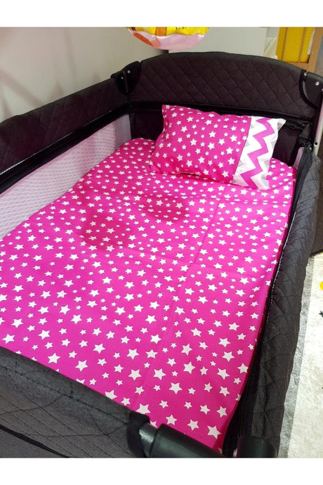 Star Pattern Elastic Bed Sheet ** Pillow And