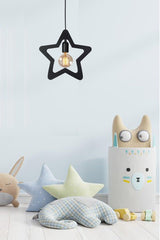 Star Star Kids Room Wooden Chandelier Decorative Pendant Lamp Modern Rustic Lamp - Swordslife