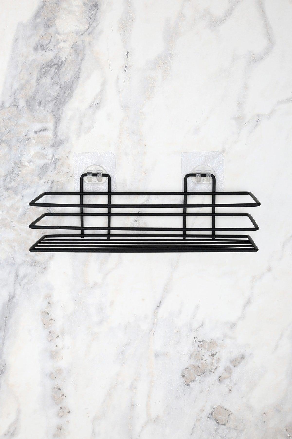 Adhesive Bathroom Shelf Matte Black